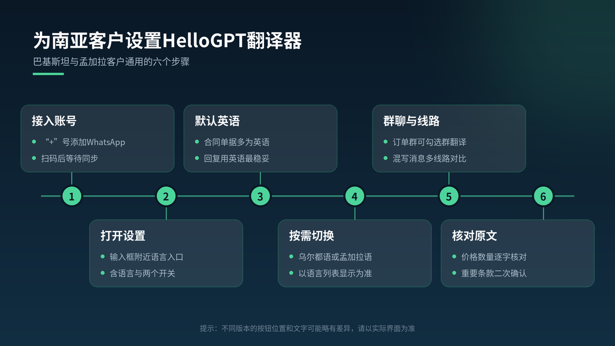 为巴基斯坦和孟加拉客户设置翻译的步骤