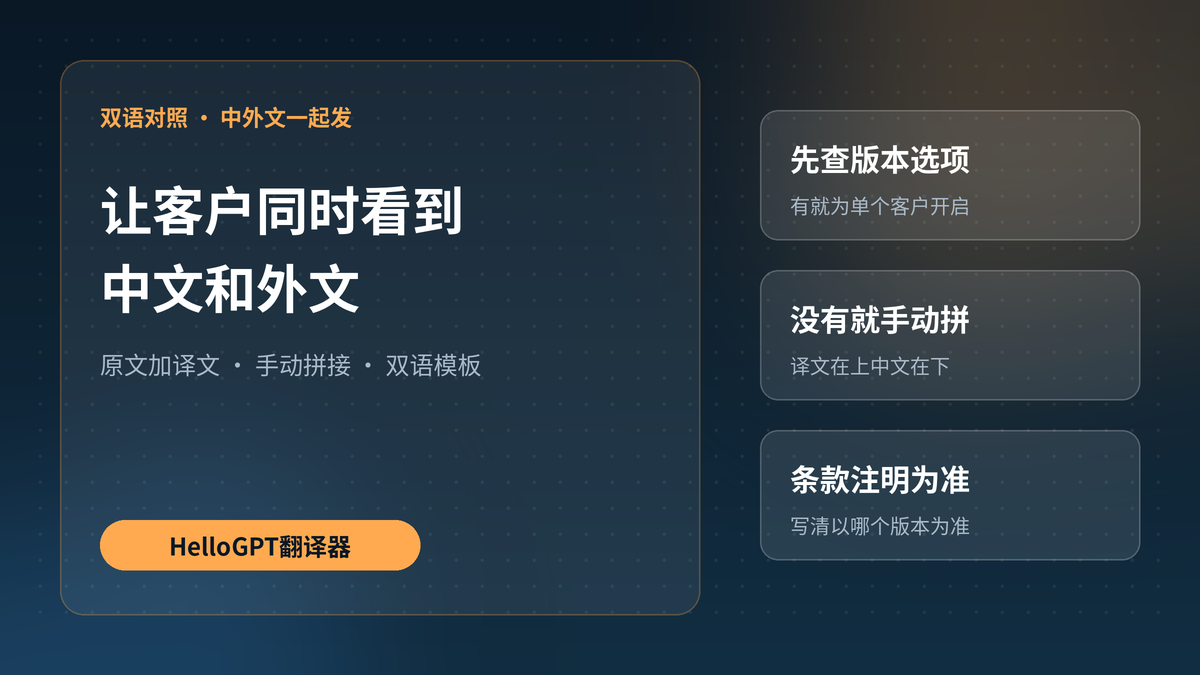 HelloGPT翻译器发送双语对照消息封面图