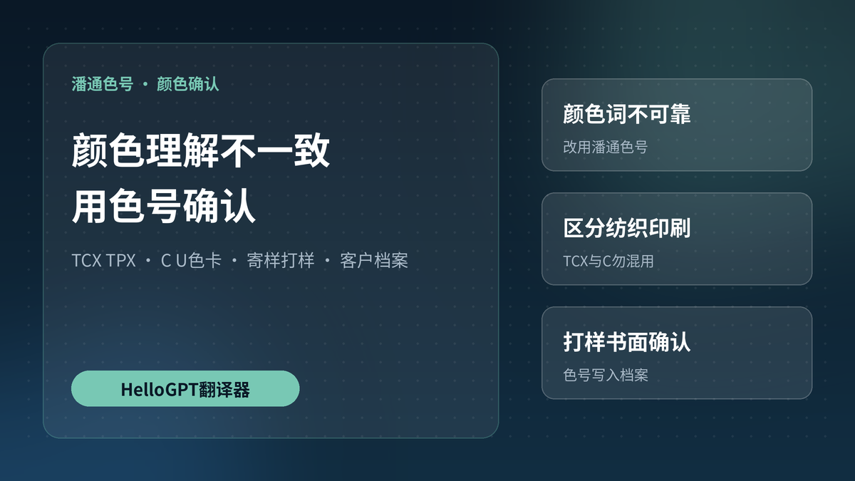 HelloGPT翻译器潘通色号确认封面图