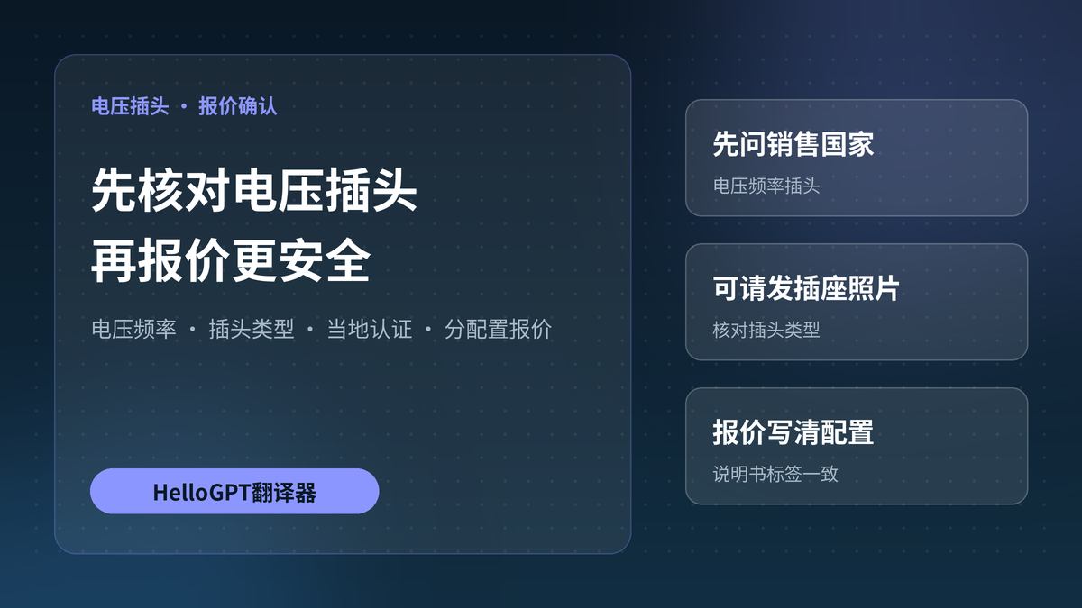 HelloGPT翻译器电压插头确认封面图