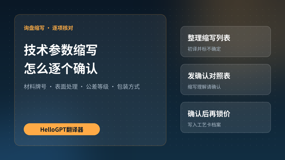 HelloGPT翻译器询盘技术参数缩写核对封面图