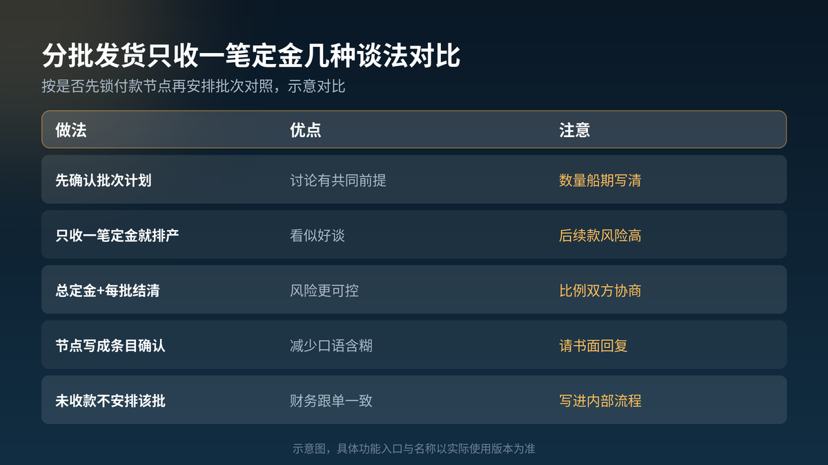 HelloGPT翻译器分批发货付款节点做法对照示意图