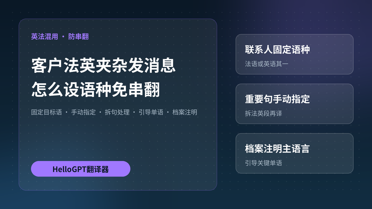 HelloGPT翻译器英法混用语种设置封面图