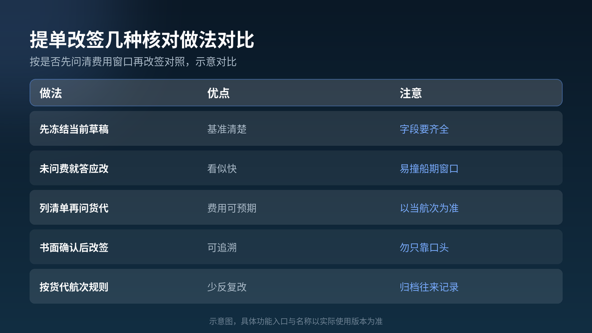 HelloGPT翻译器提单改签核对做法对照示意图
