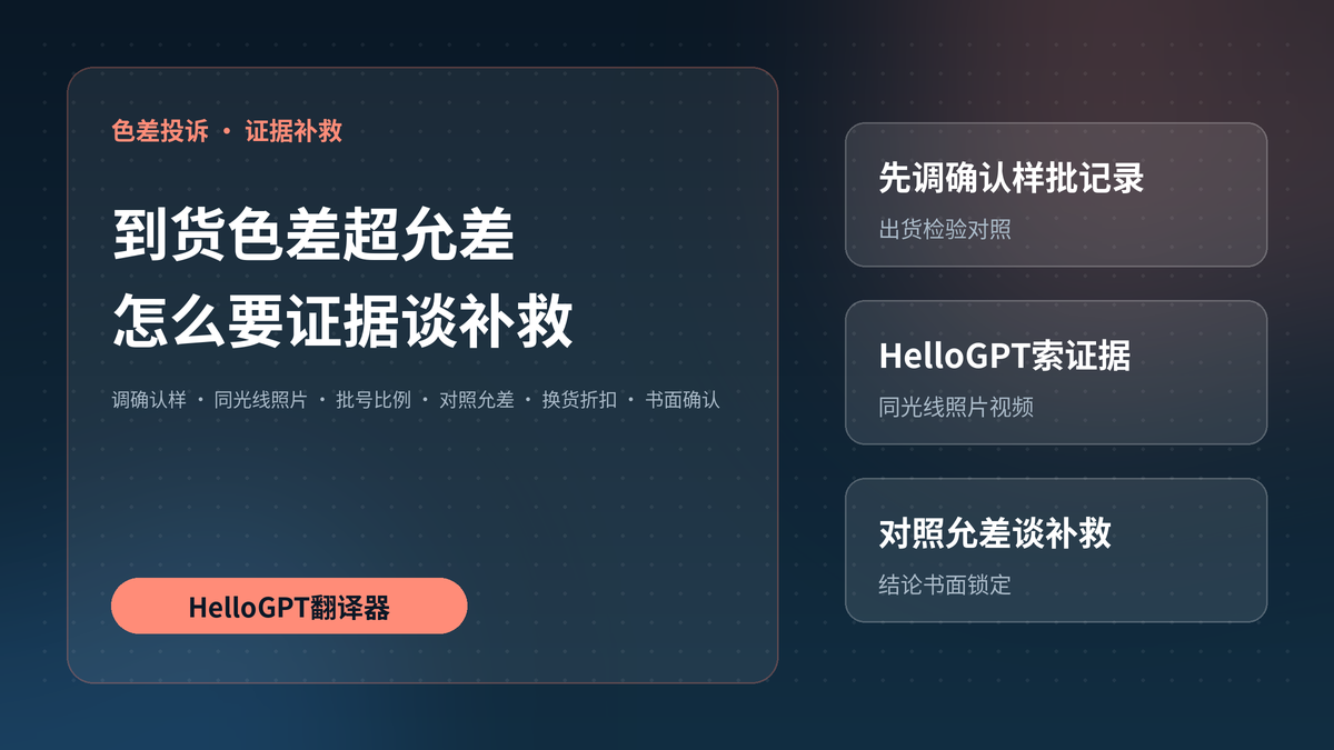 HelloGPT翻译器色差投诉要证据与补救封面图