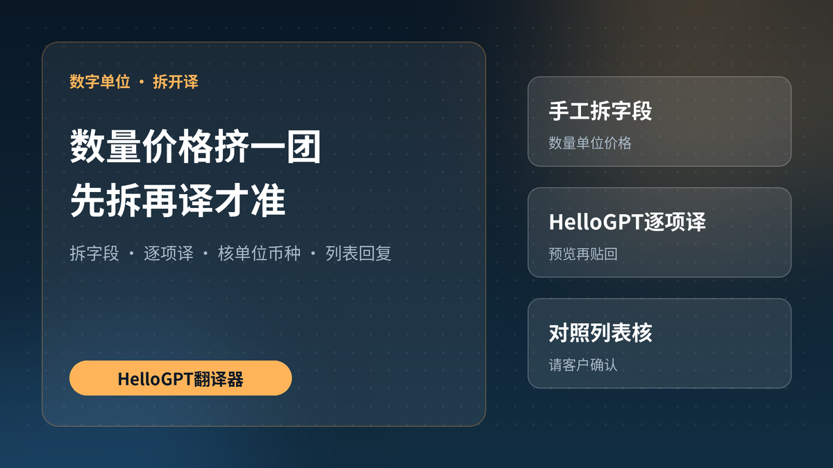 HelloGPT翻译器数字单位拆开译准示意图